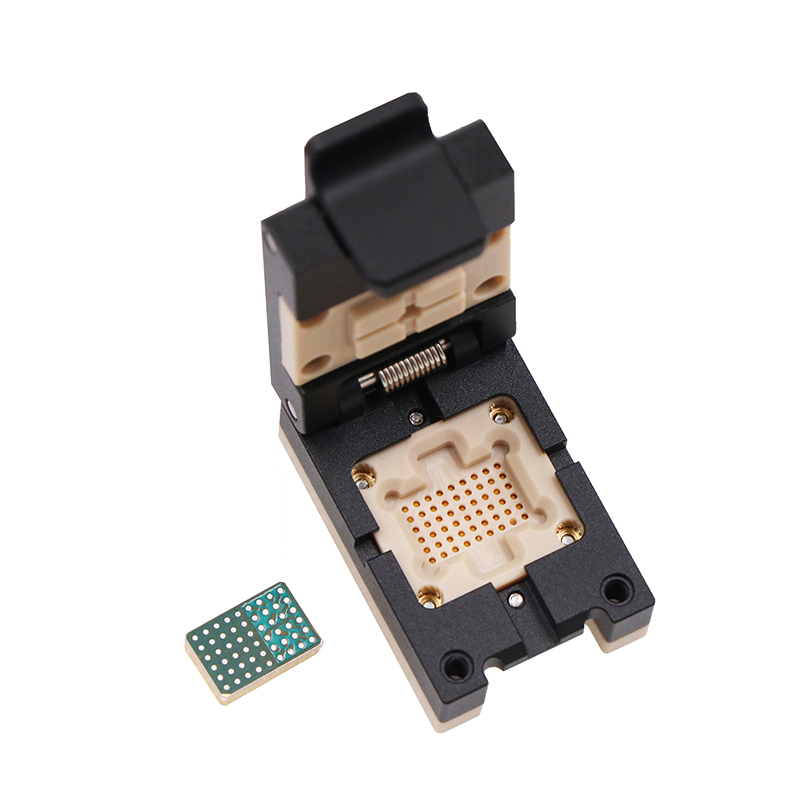 hmilu-lga54pin-1.0mm-10x6.4mm合金翻盖芯片测试座socket